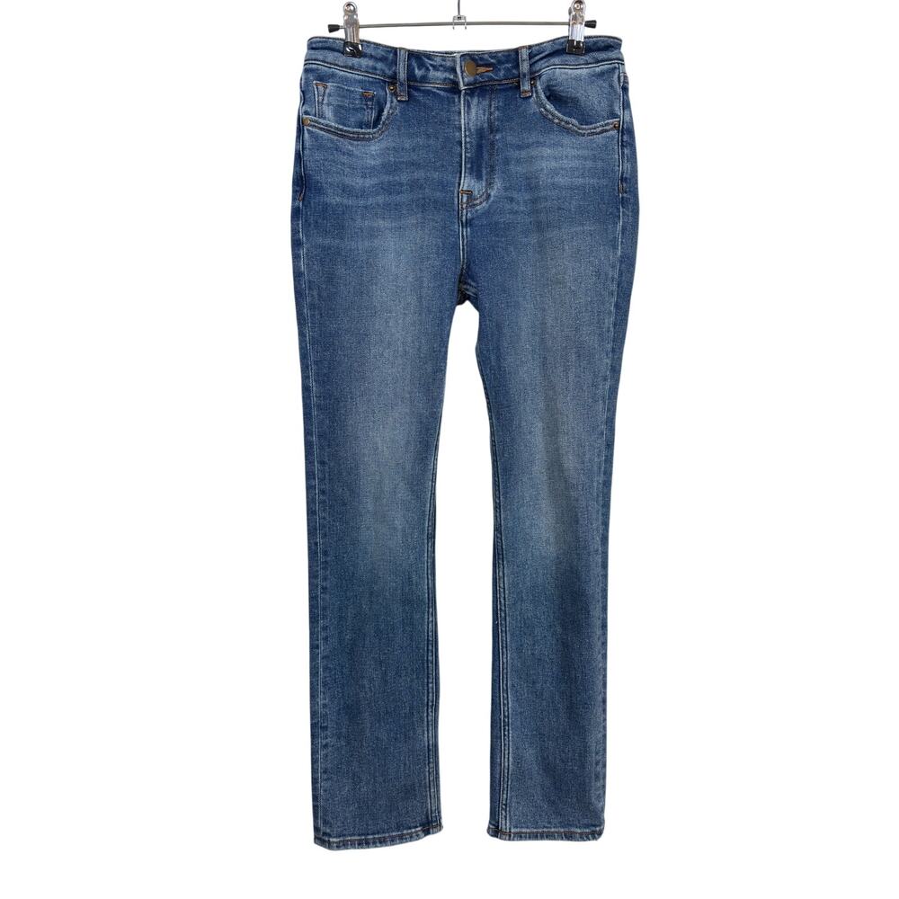 Driftwood Straight Jeans Womens 28 Blue High Rise Medium Wash Stretch